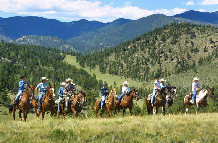 Horseback Riding: The riding at Tarryall River Ranch is spectacular, varying from mountain trails with beautiful outlooks throughout the majestic Tarryall Mountains to more leisurely riding in the