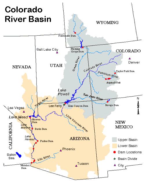 PART Ill: The Colorado River The Colorado flows across five states and parts of Mex i co. 1. Compare water diversion influences on the Colorado River with those on the Salton Sea and the Aral Sea.