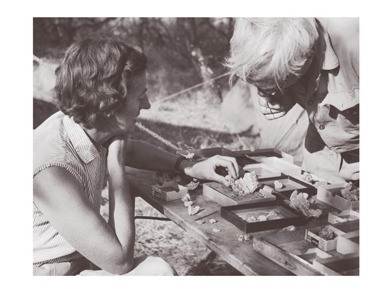 2.1 Louis and Mary Leakey examining fragments of