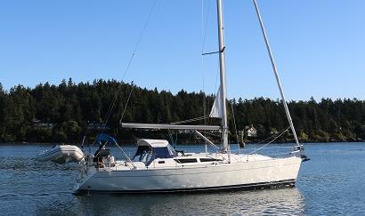 The two helm layout allows for comfortable cruising and singlehanded