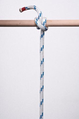 A clove hitch is used to