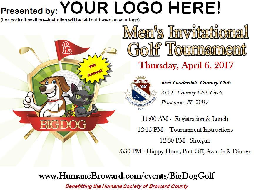 (Please no discount cards or percentage off coupons; gifts only) Inclusion on signage for event at the shelter Logo embroidered on tournament polo sleeves Opportunity to provide gift item, brochures