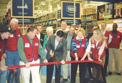 - Lowes Home Improvement Opens Mayor Zander Guy and the Surf City Town Council along with the Lowes Home Improvement team participate in the board sawing presentation to officially signify the Grand