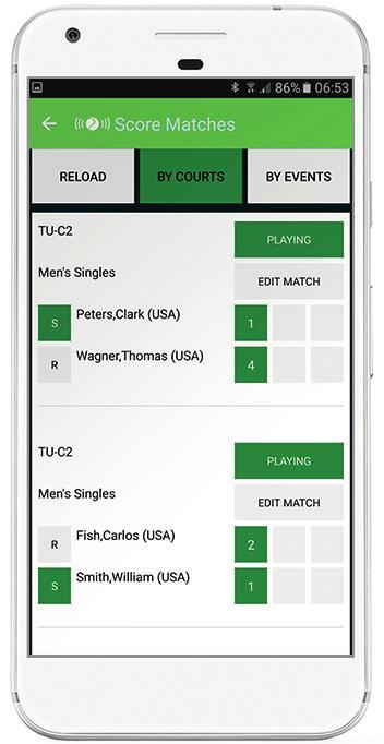 There are two diff erent ways of scoring available: Point-by-Point and Game-by-Game Live Scoring. Game-by-Game The game-by-game system can be used where matches are played without a chair umpire.