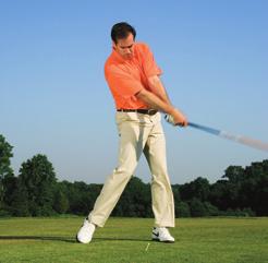 From a balanced address, swing the club back by using the triangle formed by your two arms and an imaginary line across your