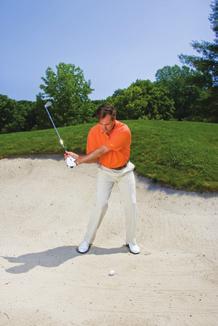 bunker. Use the same grip and posture that you use for a full swing. To make a fairway bunker shot: 1. Take a somewhat open stance, with the ball toward the middle of your stance.