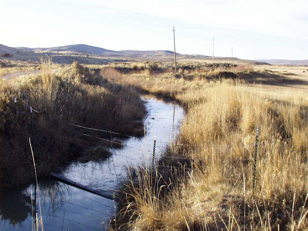 Photo 29 Tunnel Ditch north of Evanston, Wyoming. Still actively irrigating at the time of the photo. Bear River Basin.