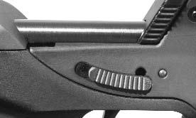 Otherwise ejected cartridge cases and the action of the cocking lever might cause injuries to the face.