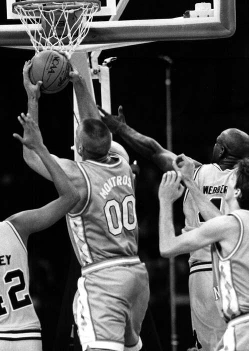 HS: Brad Daugherty - 25; HR: Daugherty & Joe Wolf - 11 NCAA Southeast Regional Second Round, March 16 at Joyce Athletic and Convocation Center, South Bend, Ind. (7) Notre Dame W, 60-58 Att.