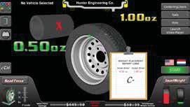 scans the wheel and determines where the technician placed the wheel weights.