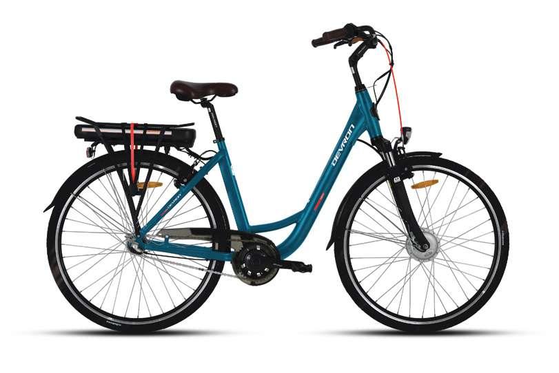 Devron 28124 City E-Bike Woman Color: black; blue 23.