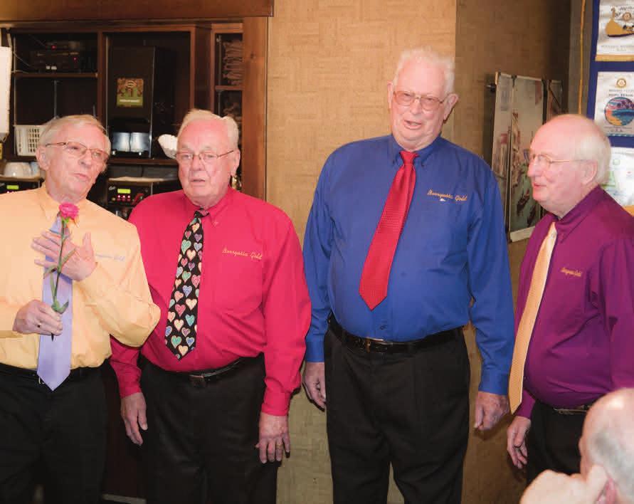 Program: West Valley Chorus - Barbershop Quartet Chips from the Buzzsaw Weekly Newsletter of the Rotary Club of West Sacramento Volume 67, No 29 February 18, 2016 SPEAKER PROGRAM Entertainment for
