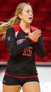 SWING AWAY A pair of Red Raiders sit in the Big 12 s top 10 in kills per set. Jenna Allen sits at No. 5, at 3.17, while Breeann David ranks eighth, at 3.11 kills per set.