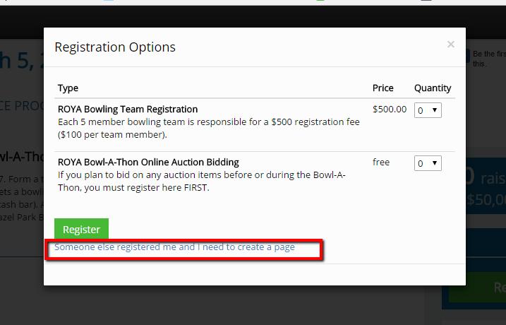 17. If your Team Captain already registered you on the team, you can easily create your own fundraising page separate from your Team fundraising page.