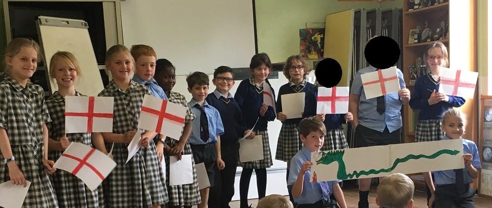 juniors celebrated St George's day with a superb assembly led by Mrs Claxton and Year 4.