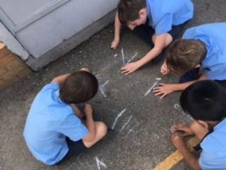 accurately measuring angles using protractors.