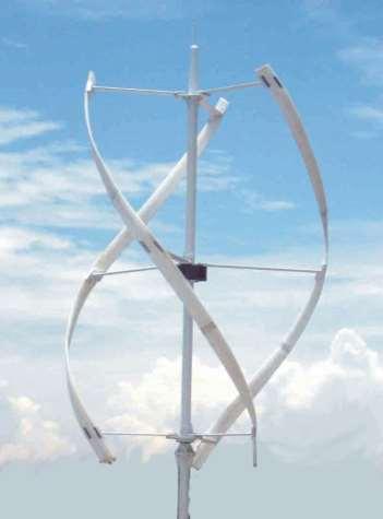 DARRIEUS WIND TURBINE VAWT The generator or pump kept on the ground is also rotated to give power.