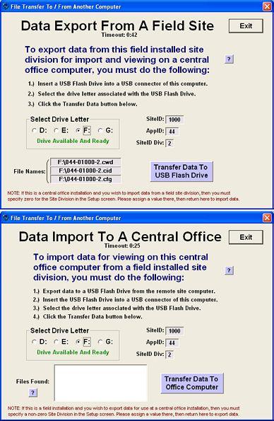 Data Import-Export: If your operation has a central office with multiple field installations there are three primary ways you could handle all of the information.