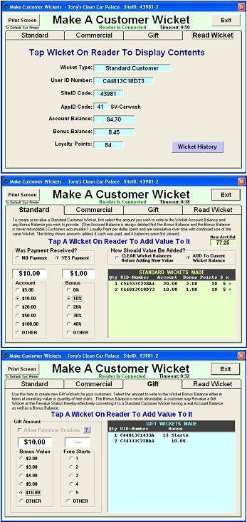 Make Or Revalue A Customer Wicket Read Wicket: Upon opening the screen to Make A Customer Wicket you will first see the screen to the right.