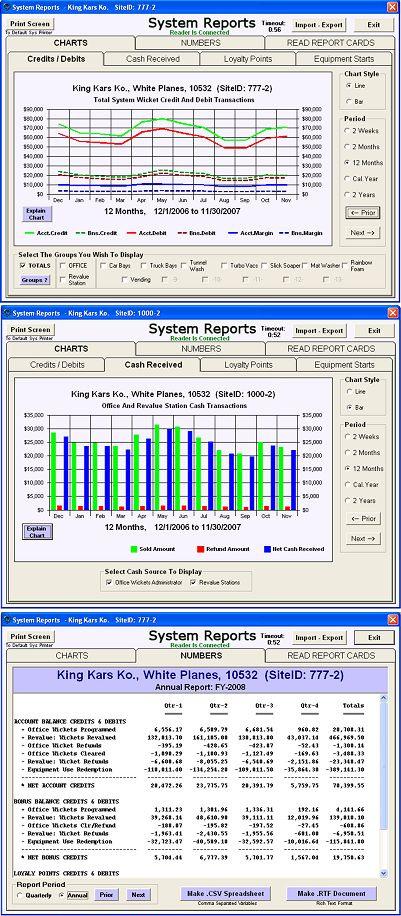 System Reports System Reports: The following screens are accessed through the System Reports button on the main screen.