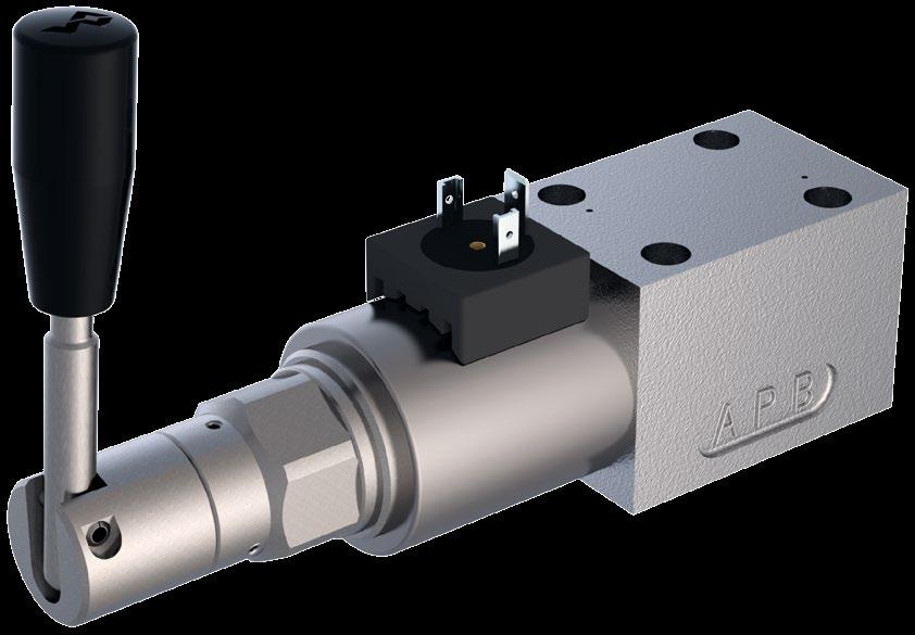 SPOOL VALVE PILOT OPERATED WITH DETENT FUNCTION Solenoid actuation in standard