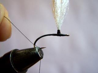 Step 9 Wind the thread down hook shank, around bend, using the
