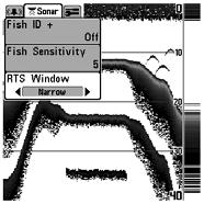Fish Sensitivity Fish Sensitivity adjusts the threshold of the Fish ID+ TM detection algorithms. Selecting a higher setting allows weaker returns to be displayed as fish.