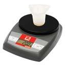 Referring to separate instructions for the electronic balance, set-up and zero the balance. Place the plastic sample cup on the balance and zero again.