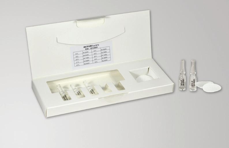 Humidity Calibration Kit The E+E Humidity Calibration Kit offers a cost effective method for calibrating humidity measuring devices with sensing probes Ø 10-12 mm (0.4-0.47 inch).