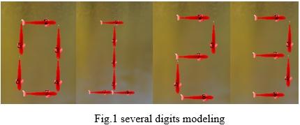 then other fish modelling will be a problem at this time. Thus, team members typically utilize nine fish to put into the desired shape. Fig.1 lists several digits modeling.
