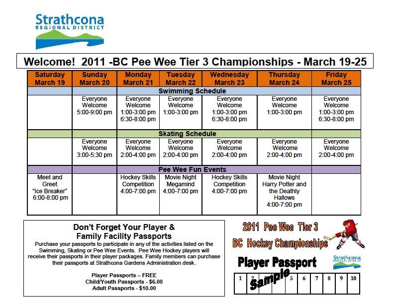 Check out the great activities planned for our Athletes, coaches and families at the Rod Brindamour Arena!