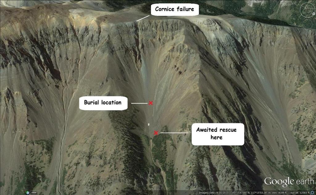 Figure 5. Google Earth diagram showing terrain and key locations during the incident. Figure 6.