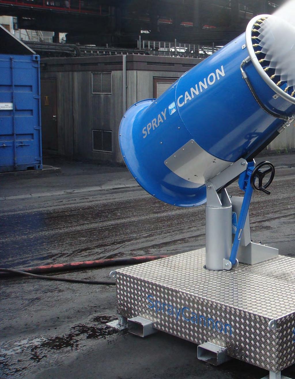 SPRAYCANNON SERIES OVERVIEW FINE DUST EMISSIONS ARE HAZARDOUS For years, MB Dustcontrol has been manufacturing the SprayCannon Series.