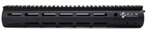 Magpul M-LOK accessories can be attached along the length of the rail at 2, 4, 6, 8 and 10 o clock positions.
