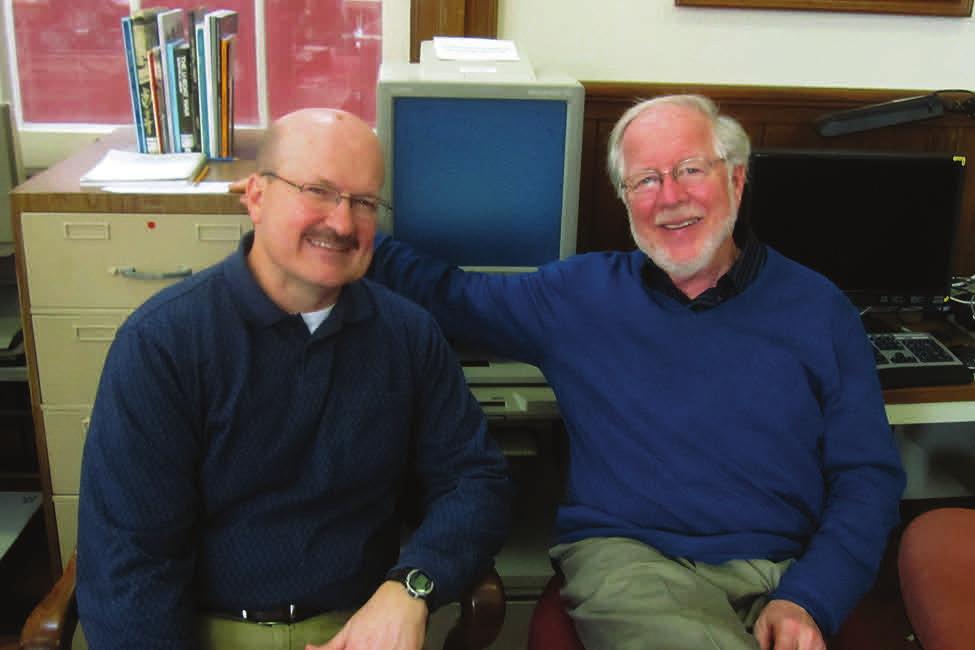 The photo below shows Serge with Dave Bullock who is a former City Archivist and now volunteers at the Rideau Branch on Tuesdays.
