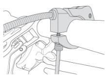 Fasten the screw using a 2mm hex key. The recommended torque: 1.2Nm 10 lbs-in 12kgf-cm Cut the excess cable.