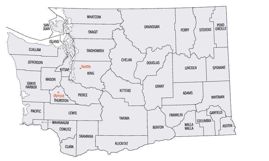 Washington State Safety Facts Counties maintain 47% of the road miles in Washington State 16% of the total vehicle