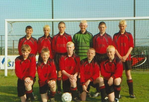 Under 14s (2001/02) and you can see from the photograph and the haircuts that the team is starting to grow up.