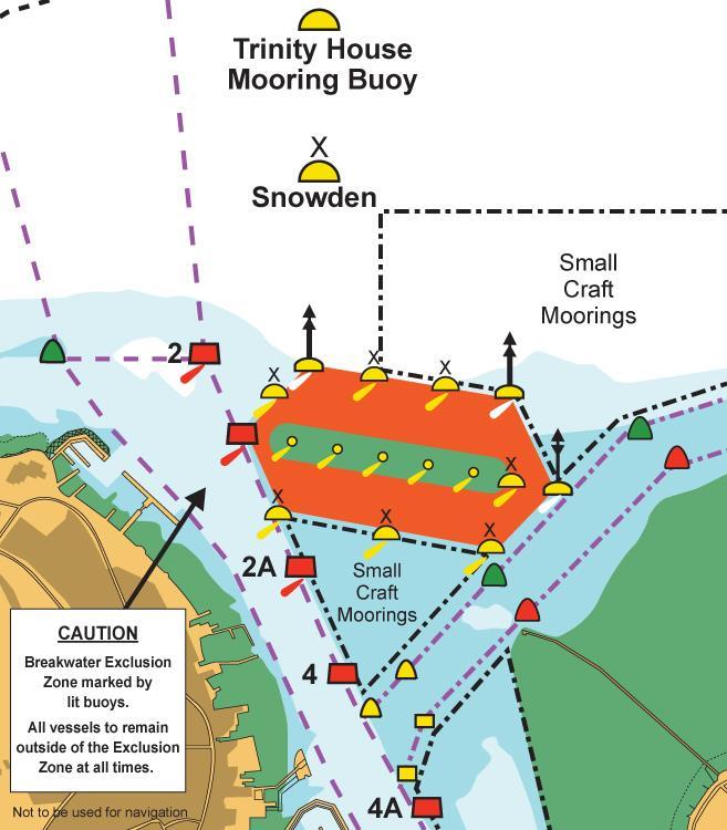 Fig 1: Stage 7 Exclusion Zone winter 2014/15 All vessels are reminded that they must stay outside of the Exclusion Zone at all tim contravening the Exclusion Zone is a breach of the Cowes Harbour