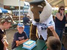 A special mascot appearance Birthday Packages start at $160 Hot dog, pizza and soda options available upon request.