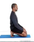 Have your right arm raised and brought behind your back, whilst left arm is in the front of your body (refer to pic). Change arm and leg positions (refer to pic). 2.