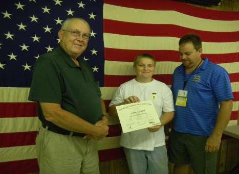 Shown presenting the award to Luke are Steve Bunnell, Trap Chairman, John Cowart, NRA Instructor. We believe this is the first Junior to achieve this status at our club.