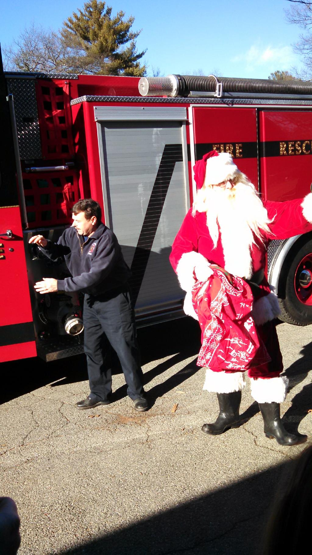 Kids enjoy games and food before receiving a gift from Santa. Santa Clause will have a grand arrival by fire truck at at 1:00pm.