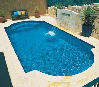 5m Modern, lap pool design with safety ledge & a constant depth for added