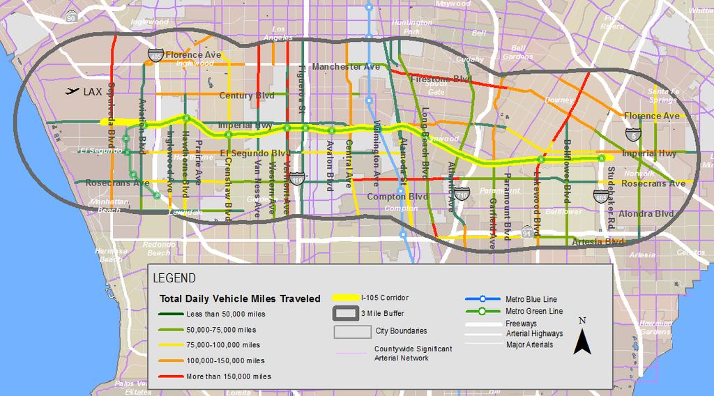 Arterial Vehicle Miles Traveled Source: Metro, 2016