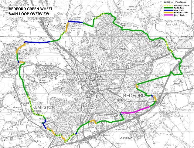 EXTRACT FROM DRAFT GREEN WHEEL PLAN 3: MAIN LOOP OVERVIEW ROUTE TYPES, NEW BRIDGES AND CROSSINGS Brickhill Clapham Ford New crossing