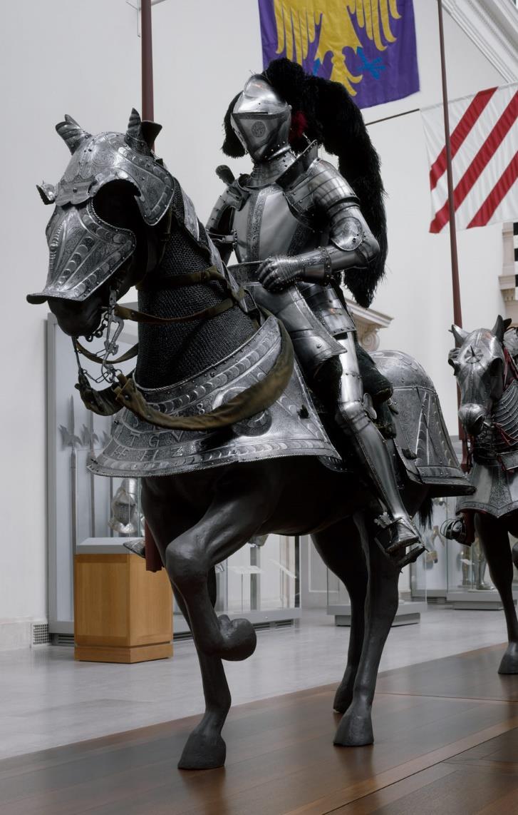 Heavily armored, mounted knights represented a formidable foe for peasant draftees and lightly-armored freemen. A knights horse was knight s most prized possession.