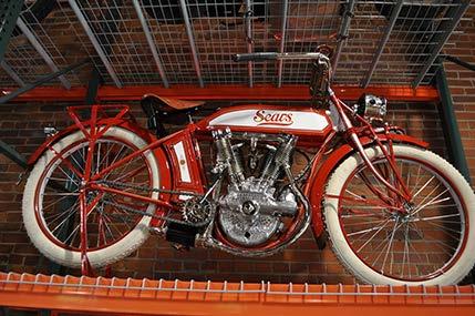 antique motorcycles on display!