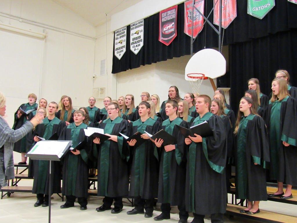 Singing Our Way to Christmas! On Friday, December 9, the Howells-Dodge Music Department had their annual Christmas Concert in Howells. The program began at 7:00 p.m. with the preschoolers singing Reindeer Hokey Pokey and We Wish You A Merry Christmas.