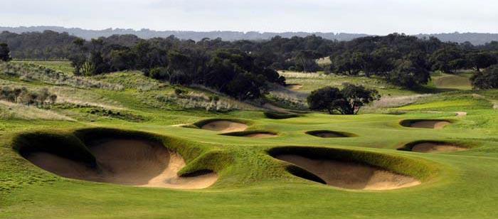 At 612-yards, the par five, fourth hole on the Open Course at Moonah Links is sheer beauty to look at but a
